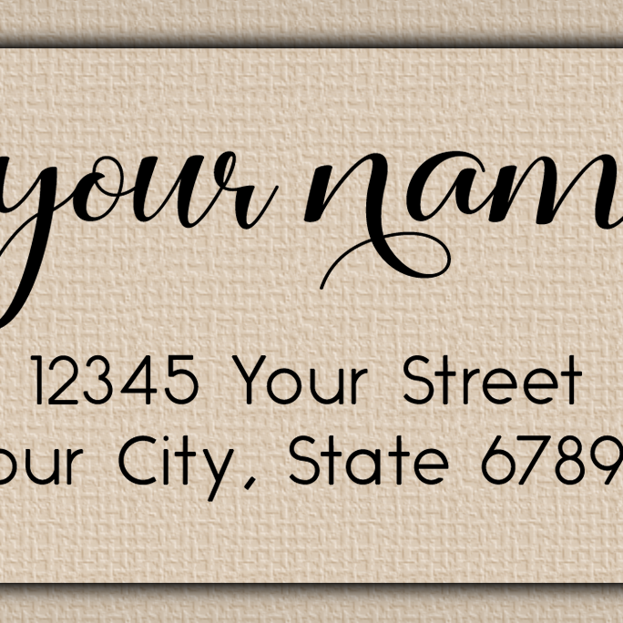 Clear Glossy Modern Feminine Script Return Address Labels