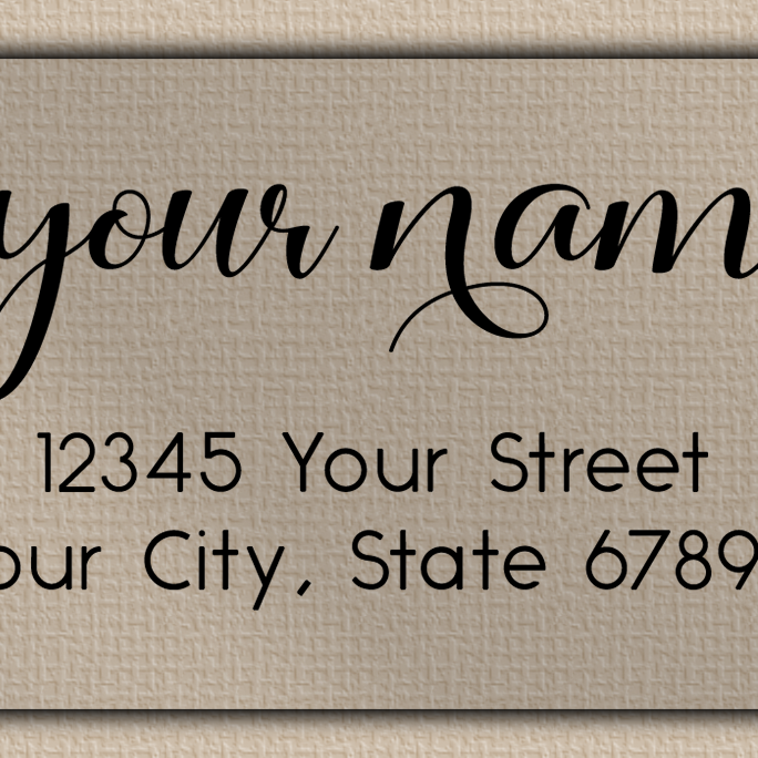 Clear Matt Modern Feminine Script Return Address Labels