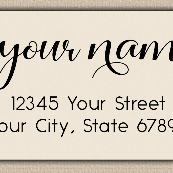 Ivory Modern Feminine Script Return Address Labels