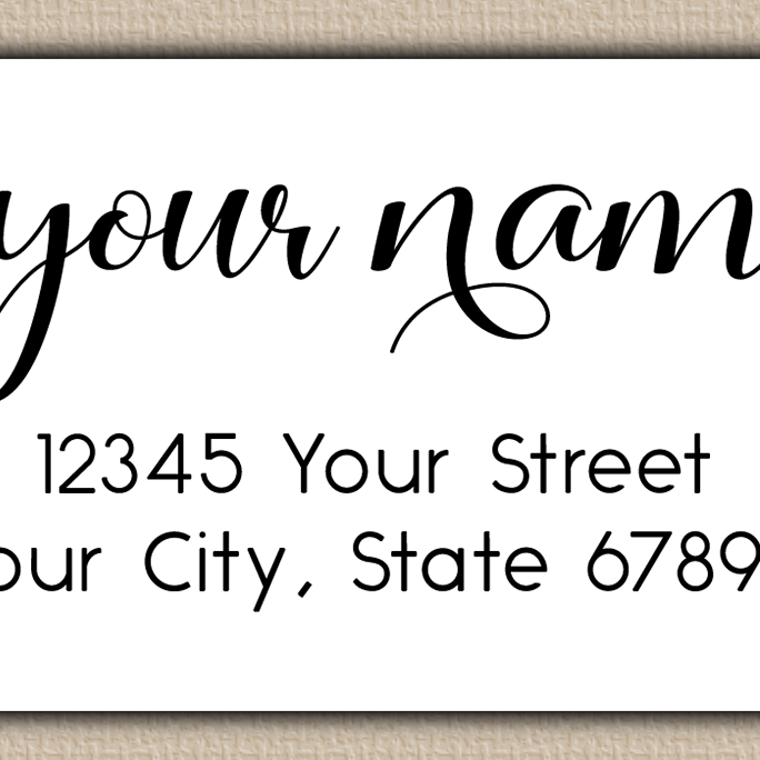 White Modern Feminine Script Return Address Labels