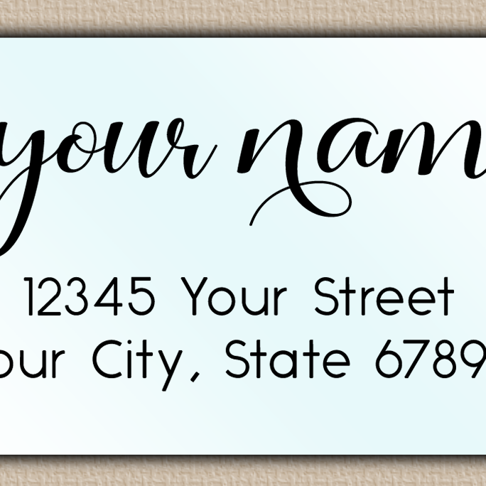 Waterproof Modern Feminine Script Return Address Labels