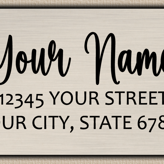 Clear Matt Charming Bouncy Script ReturnAddress Labels