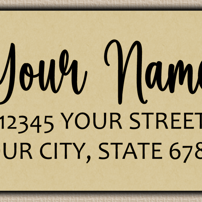 Ecru Charming Bouncy Script ReturnAddress Labels