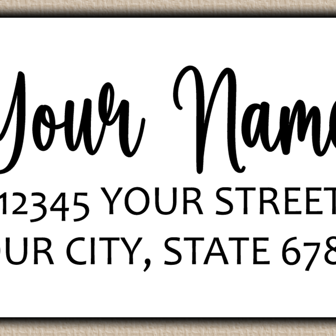 White Charming Bouncy Script ReturnAddress Labels