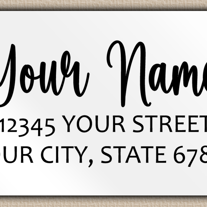 Waterproof Charming Bouncy Script ReturnAddress Labels
