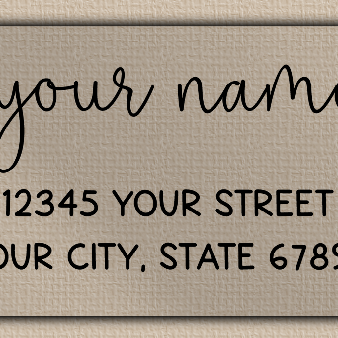 Clear Matt Whimsical Monoline Script Return Address Labels