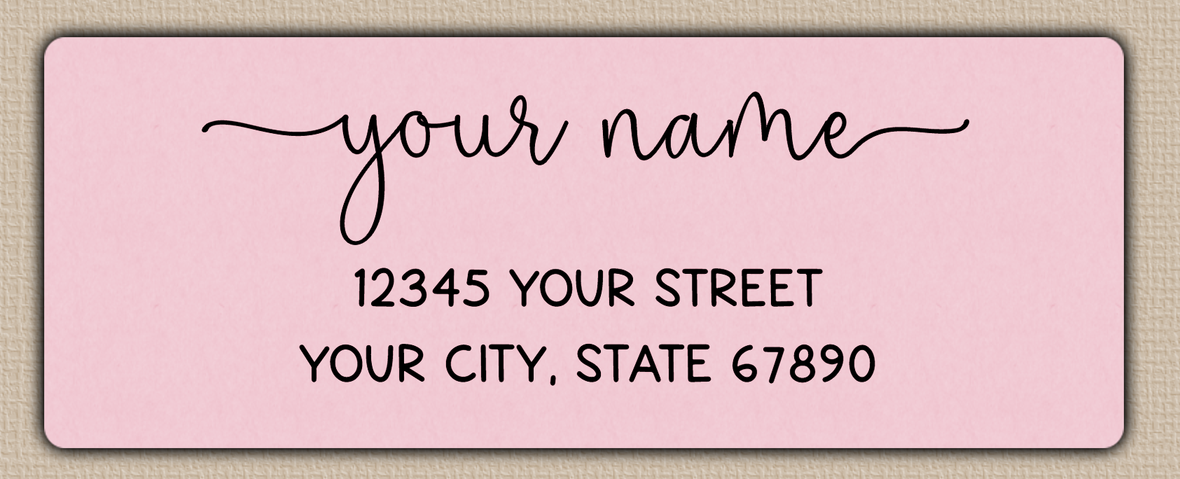 Pink Whimsical Monoline Script Return Address Labels