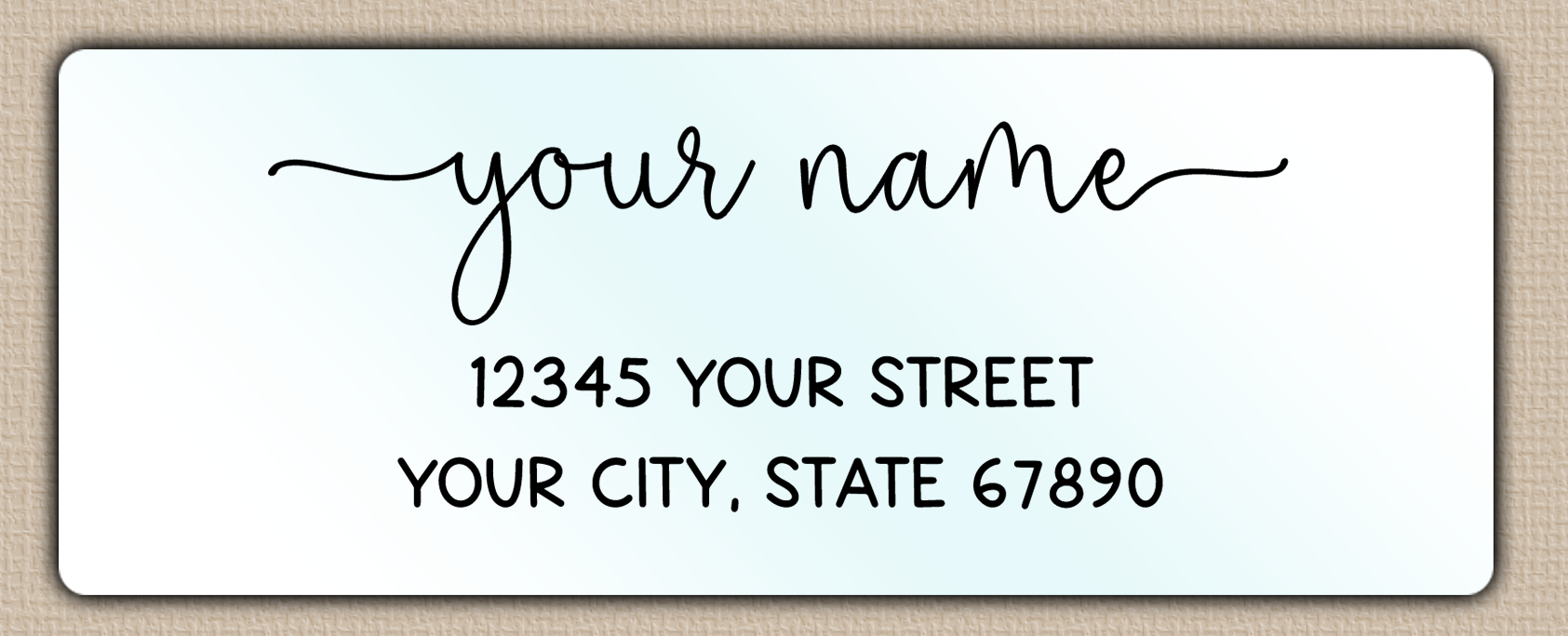 Waterproof Whimsical Monoline Script Return Address Labels