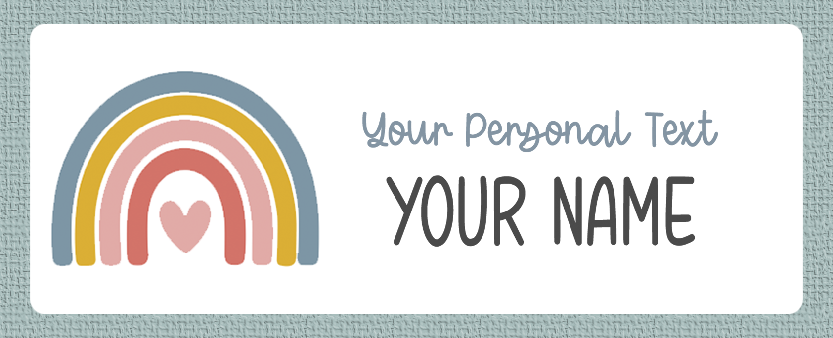 Personalized Colorful Boho Rainbow name sticker