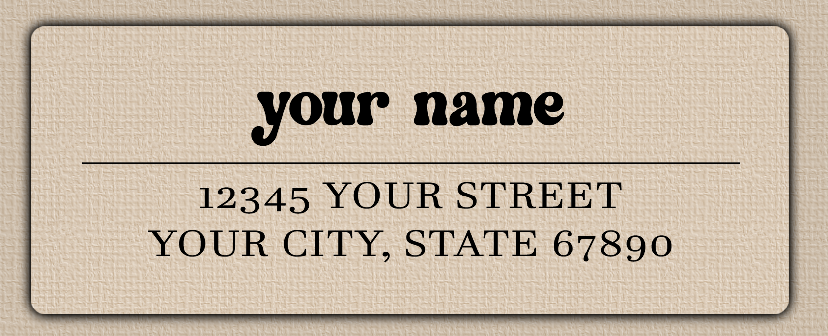 Clear Glossy Chunky Retro Return Address Labels