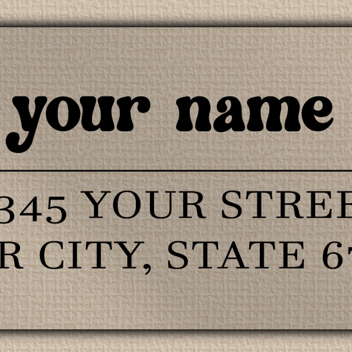 Clear Matt Chunky Retro Return Address Labels