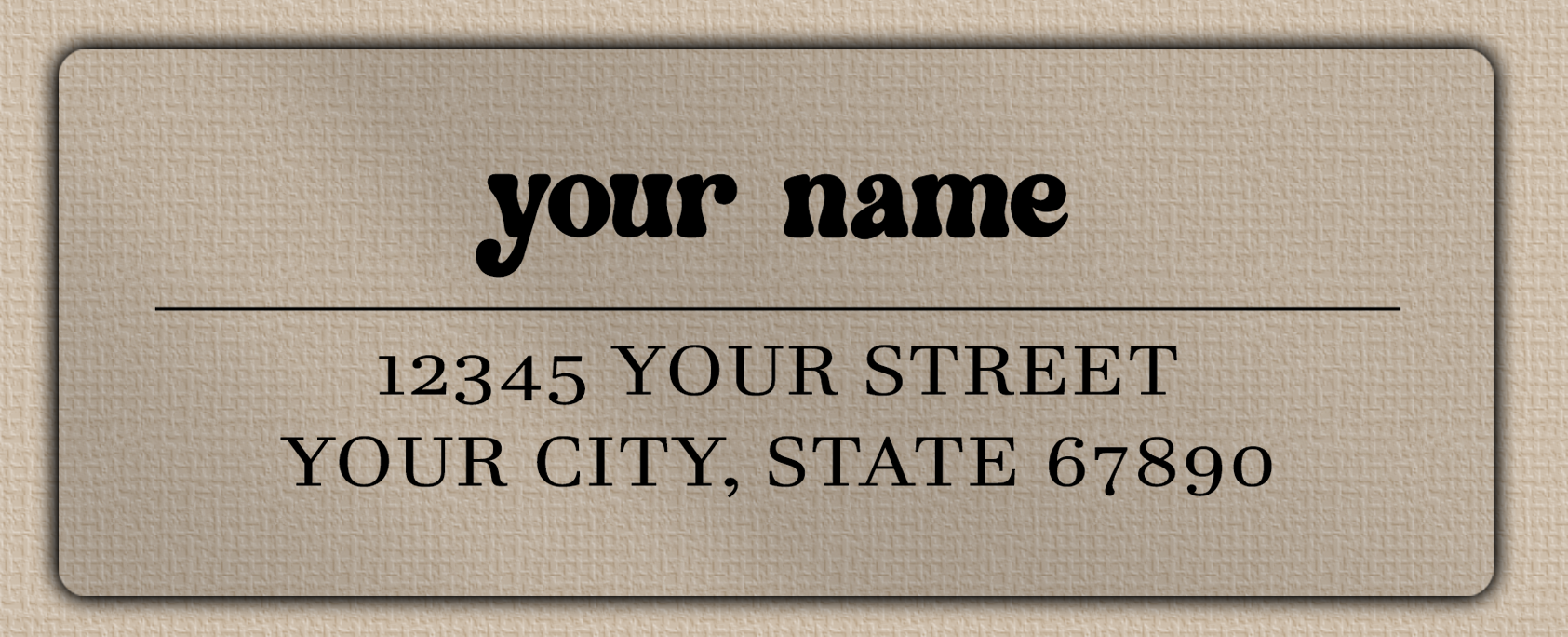 Clear Matt Chunky Retro Return Address Labels