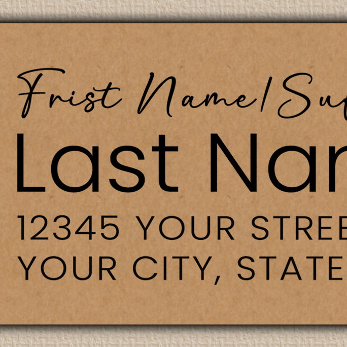 Brown Daffodils Line Art Return Address Labels