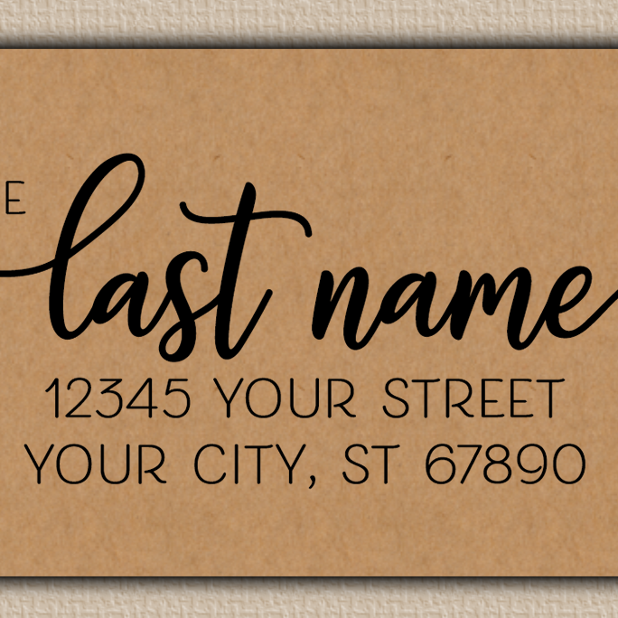 Brown Modern Script Return Address Labels