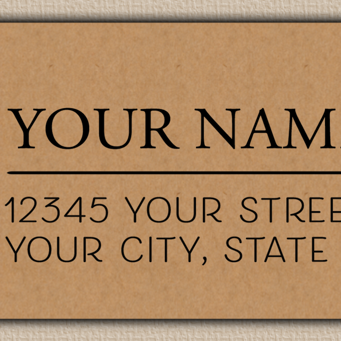 Brown Poppy Line Art Return Return Address Labels