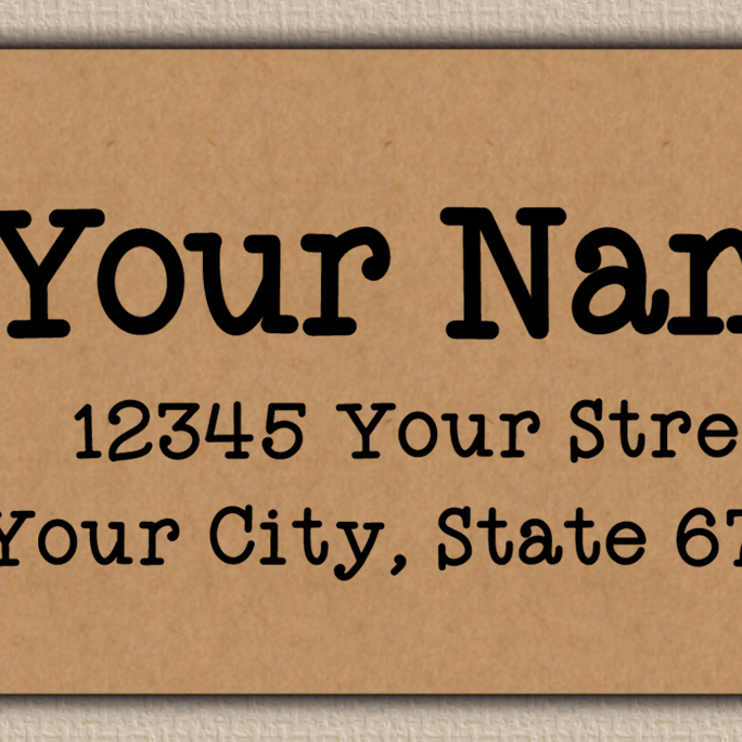 Brown Sunflower Line Art Return Address Labels