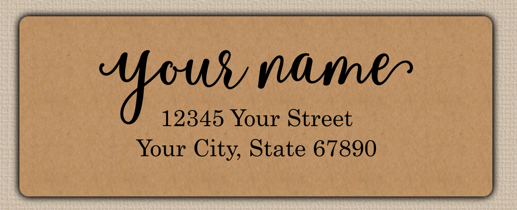 Brown Flowing Elegant Return Address Labels