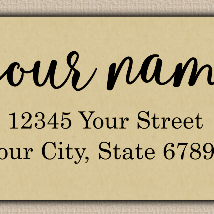 Ecru Flowing Elegant Return Address Labels