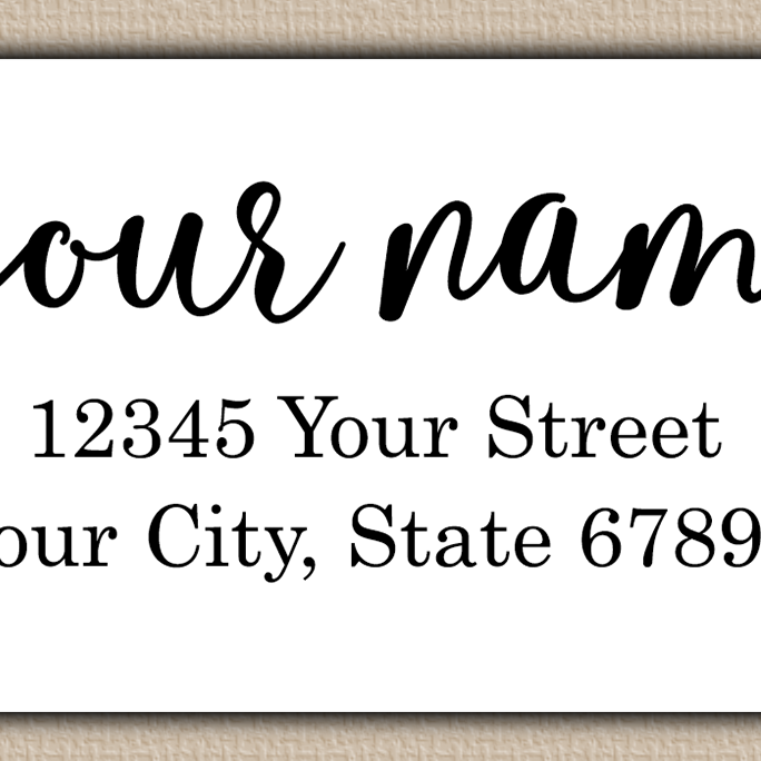 White Flowing Elegant Return Address Labels