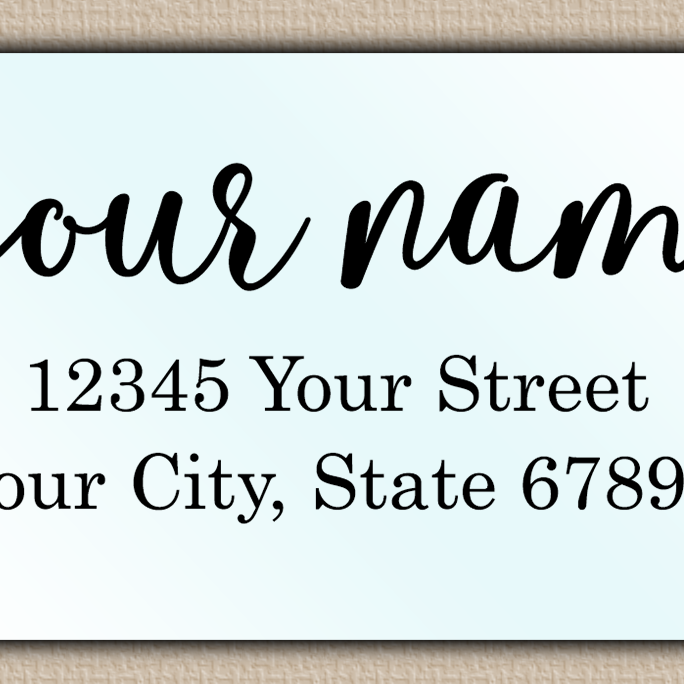 Waterproof Flowing Elegant Return Address Labels