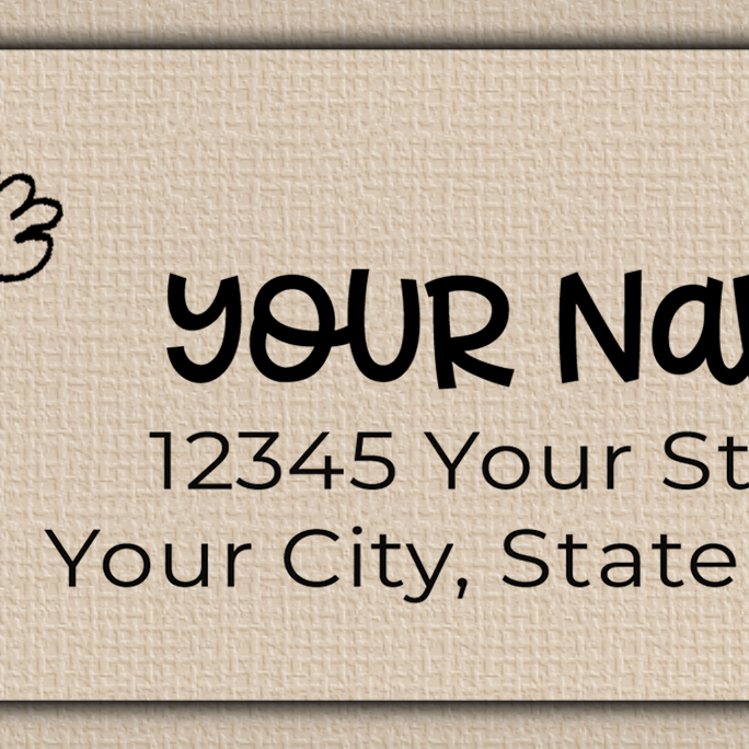 Clear Glossy Rustic Line Art Flowers Return Address Labels