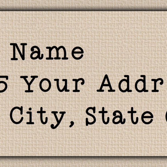 Clear Glossy Cute Rustic Typewriter Return Address Labels