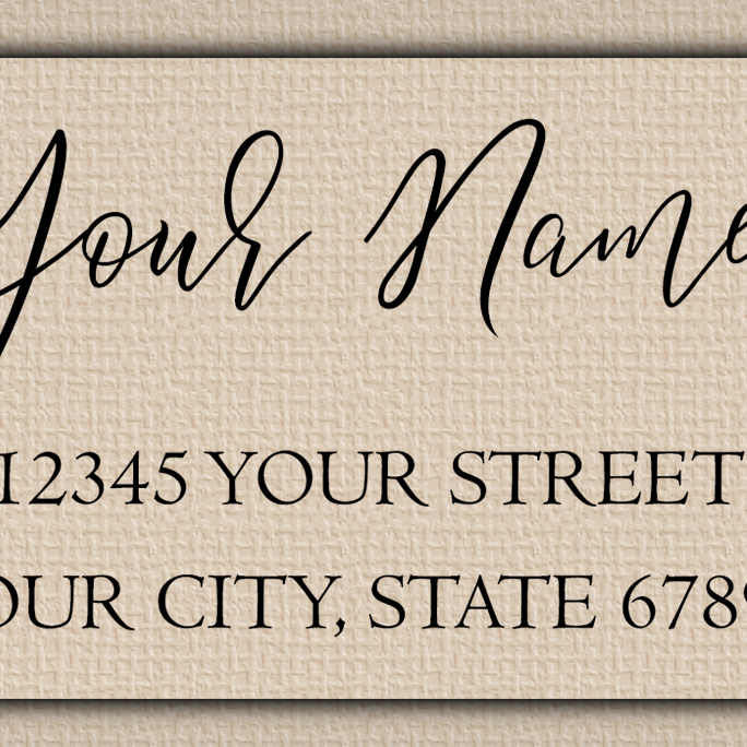 Clear Glossy Elegant Flowing Script Return Address Labels