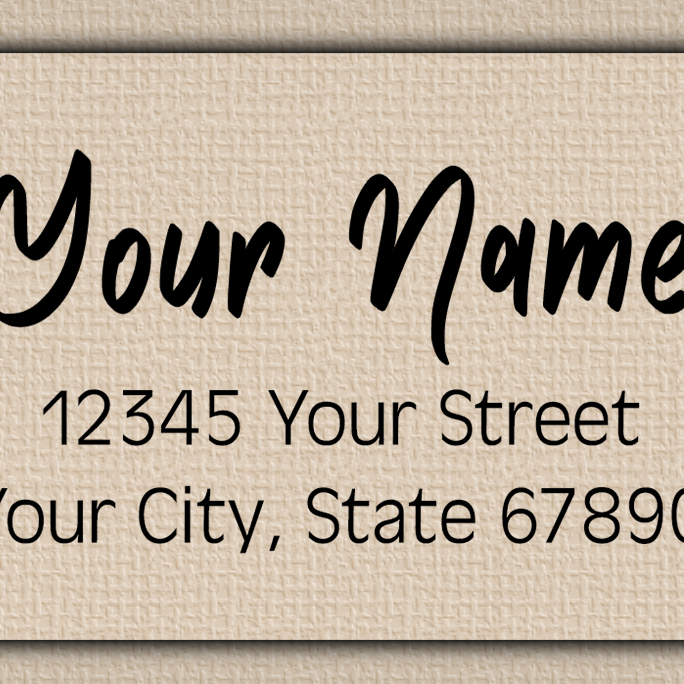 Clear Glossy Modern Bold Brush Script Return Address Labels