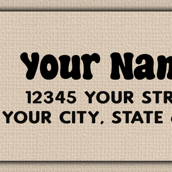 Clear Glossy Simple Line Art Flower Return Address Labels