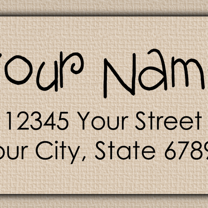 Clear Glossy Whimsical Script Return Address Labels