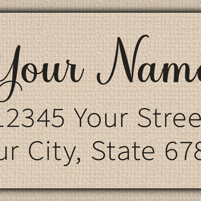 Clear Glossy Charming Cursive Script Return Address Labels