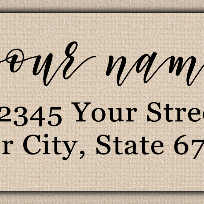 Clear Glossy Elegant Script Return Address Labels