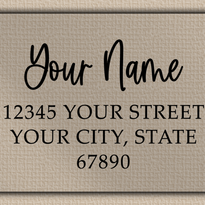 Clear Matt Bouncy Handwriting Script Return Address Labels