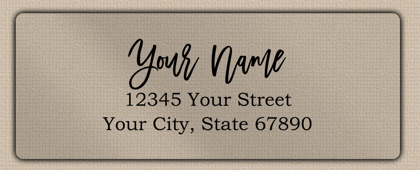 Clear Matt Bouncy Modern Script Return Address Labels