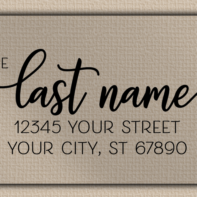 Clear Matt Modern Script Return Address Labels