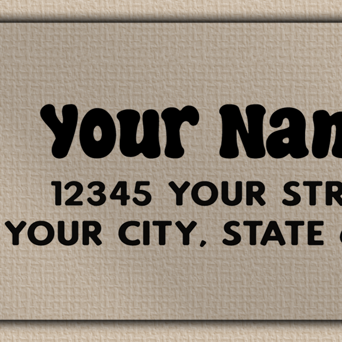Clear Matt Simple Line Art Flower Return Address Labels