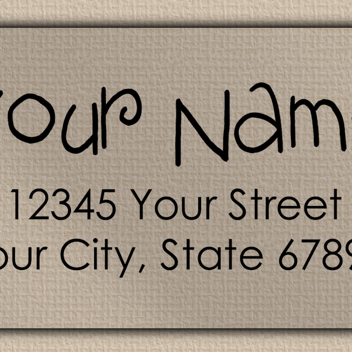 Clear Matt Whimsical Script Return Address Labels