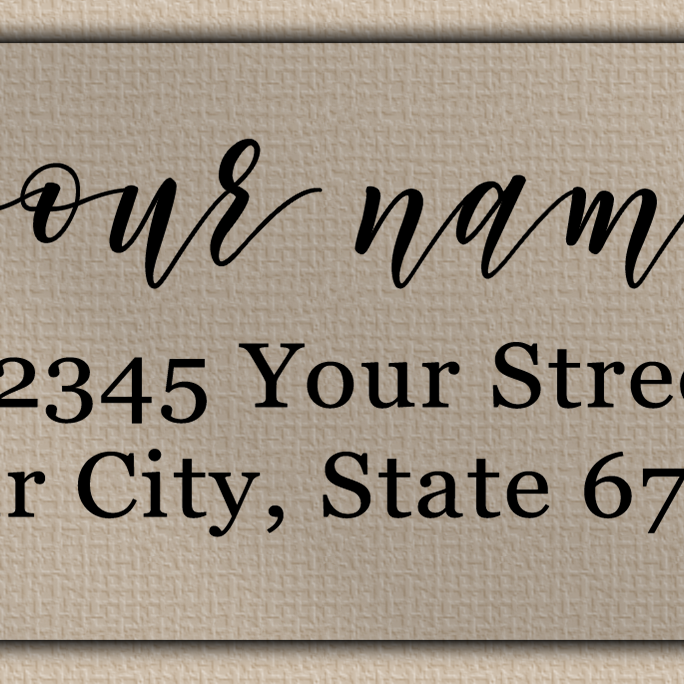 Clear Matt Elegant Script Return Address Labels