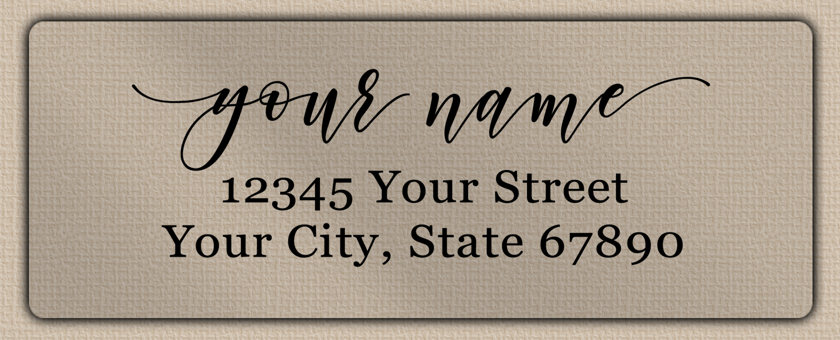 Clear Matt Elegant Script Return Address Labels