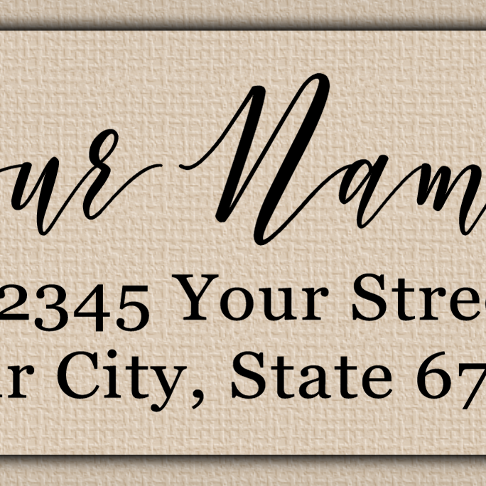 Clear Glossy Graceful Calligraphy Return Address Labels