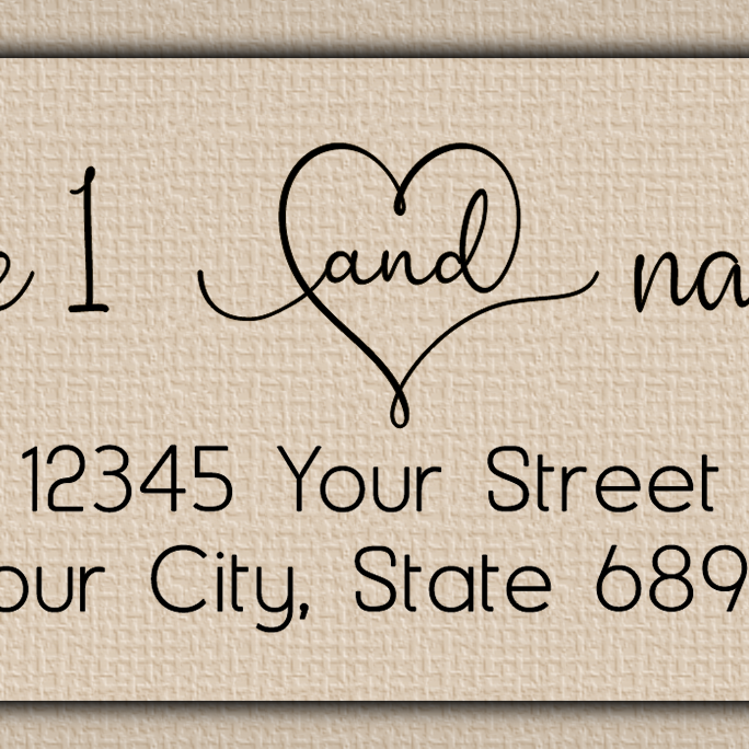 Clear Glossy Charming Couple Return Address Labels