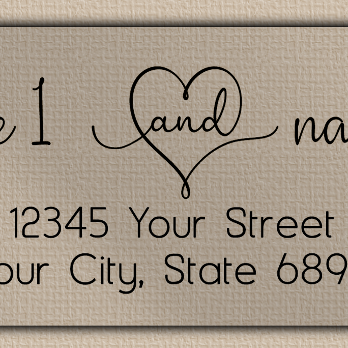 Clear Matt Charming Couple Return Address Labels