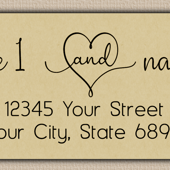 Ecru Charming Couple Return Address Labels
