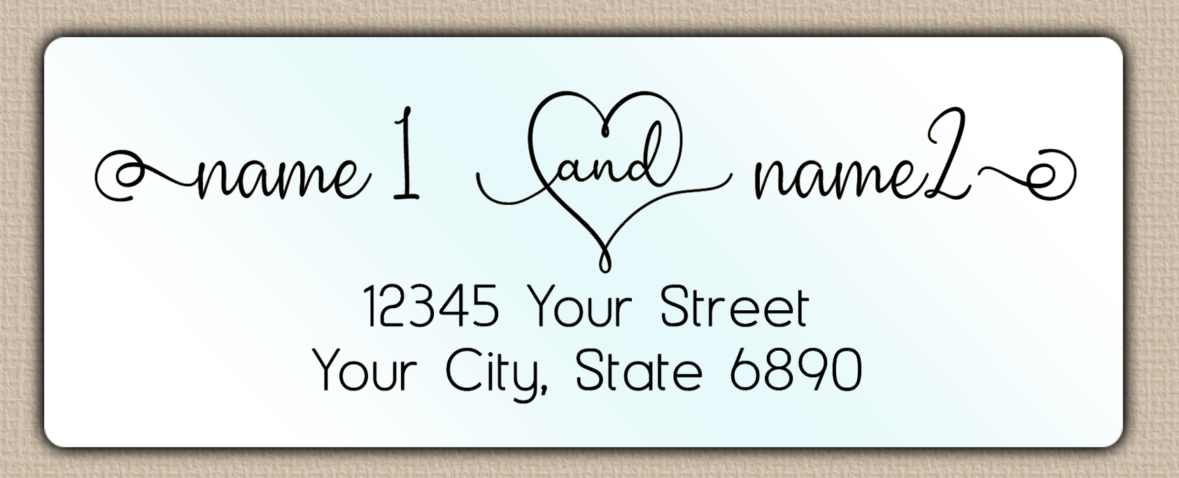 Waterproof Charming Couple Return Address Labels