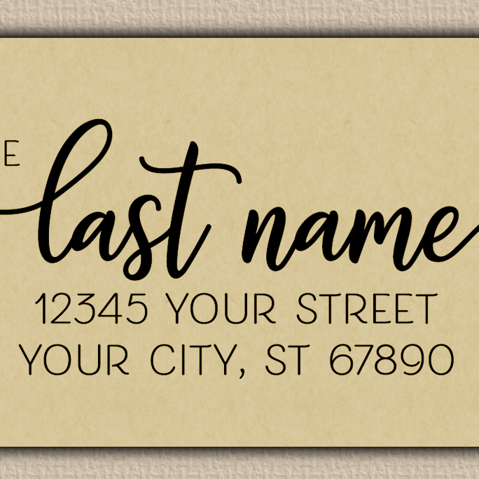 Ecru Modern Script Return Address Labels