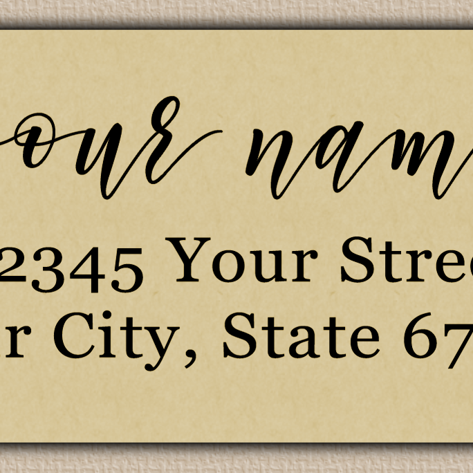 Ecru Elegant Script Return Address Labels