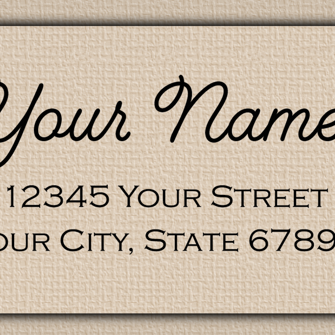 Clear Glossy Monoline Cursive Return Address Labels