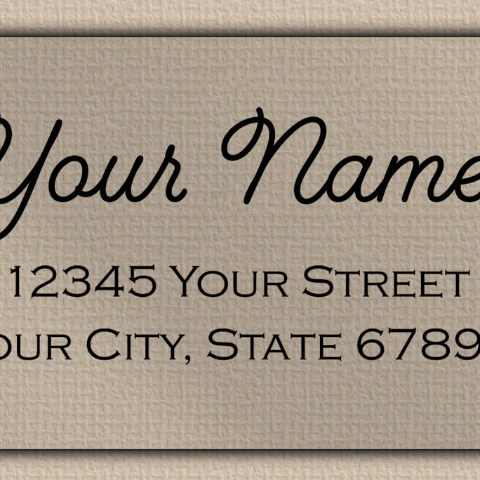 Clear Matt Monoline Cursive Return Address Labels