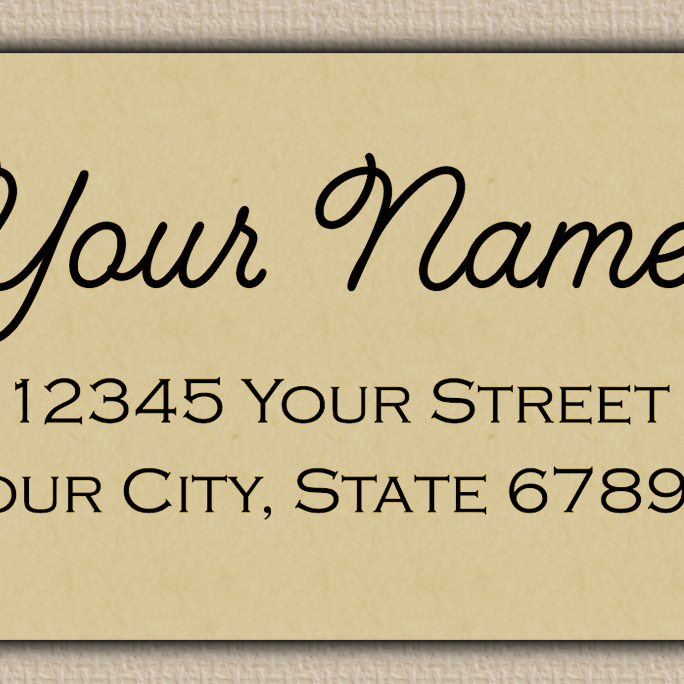 Ecru Monoline Cursive Return Address Labels