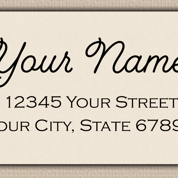 Ivory Monoline Cursive Return Address Labels
